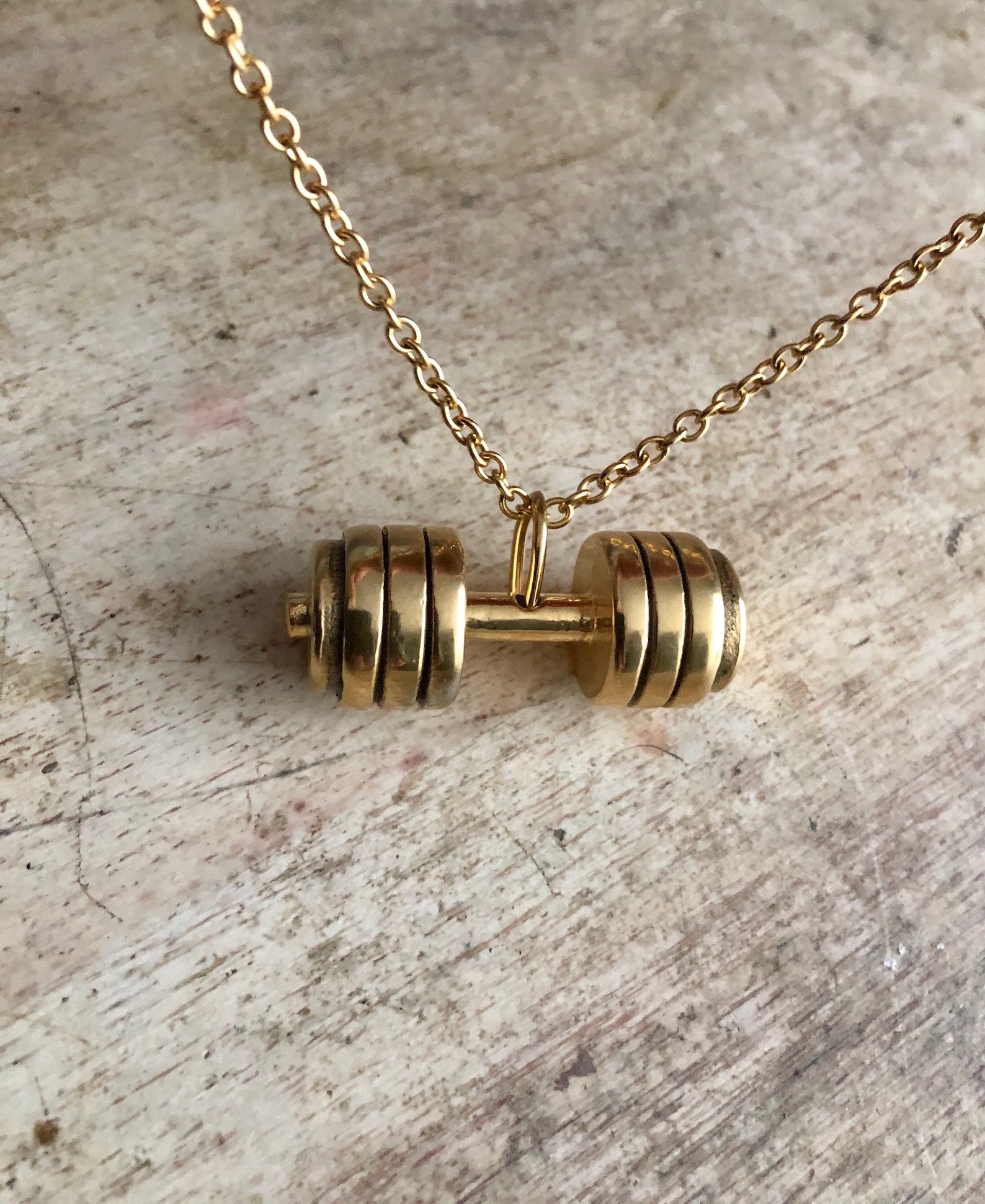 Gym Jewelry Dumbbell Necklace Fitness Jewelry Crossfit Etsy