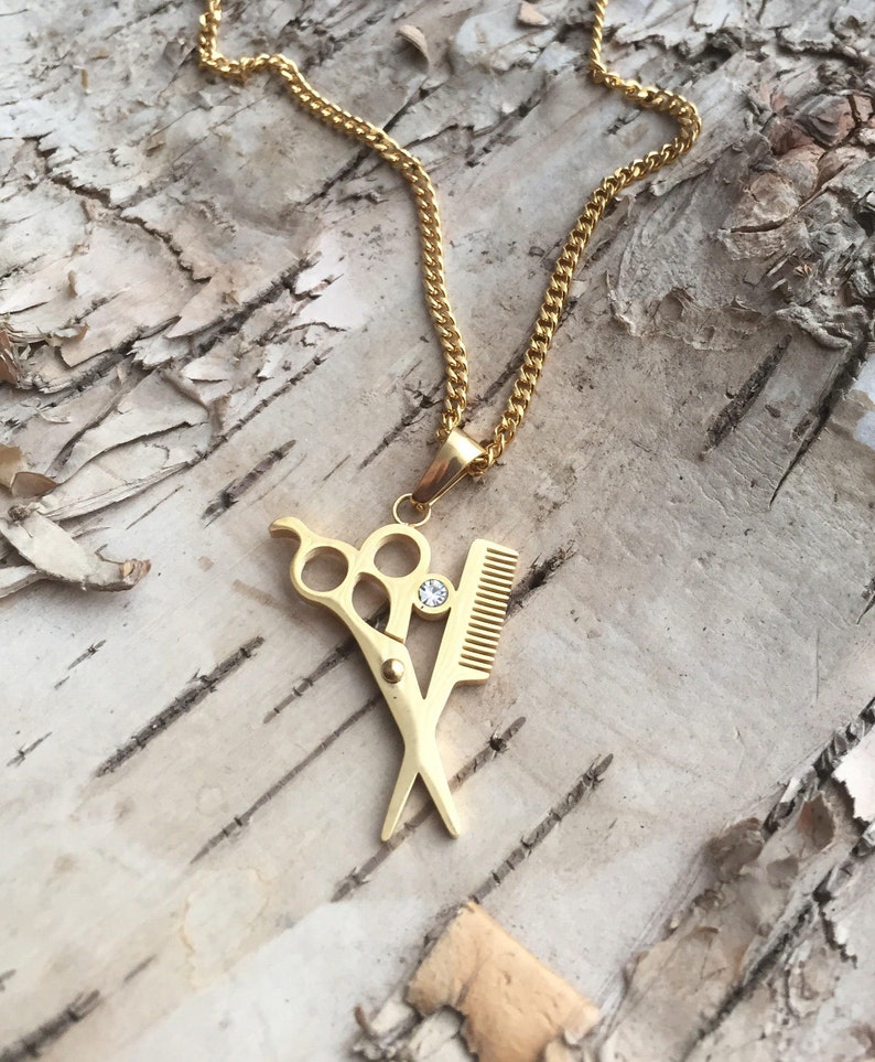 Scissors Pendant Hair Salon Charm Hairdresser Jewelry Gift Etsy