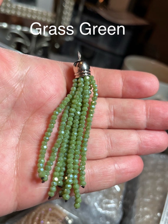 Lot De 10 Perles De Verre Montées En Pampille - Verre De Rocaille, Fabriqué En Inde