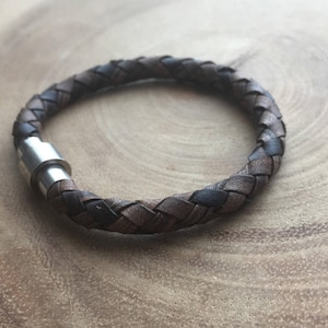 Wrap Leather Bracelet, Men's Jewelry, Boyfriend gift, Brown leather bracelet, Leather cuff bracelet, Wristband , Braided Genuine leather