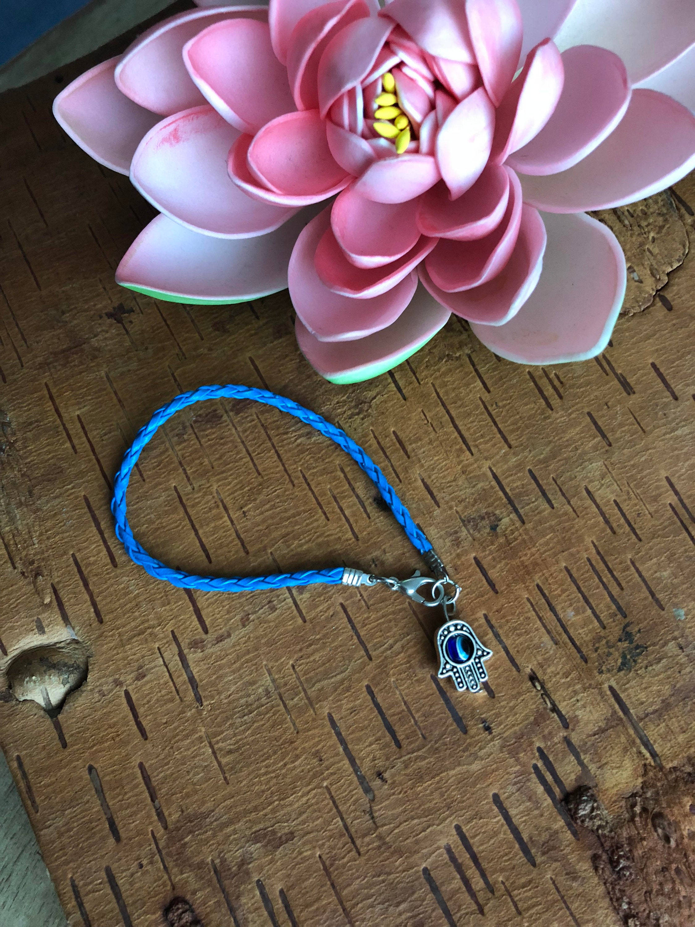 Hamsa Hand Bracelet Kabbalah Bracelet Evil Eye Bracelet Red Etsy