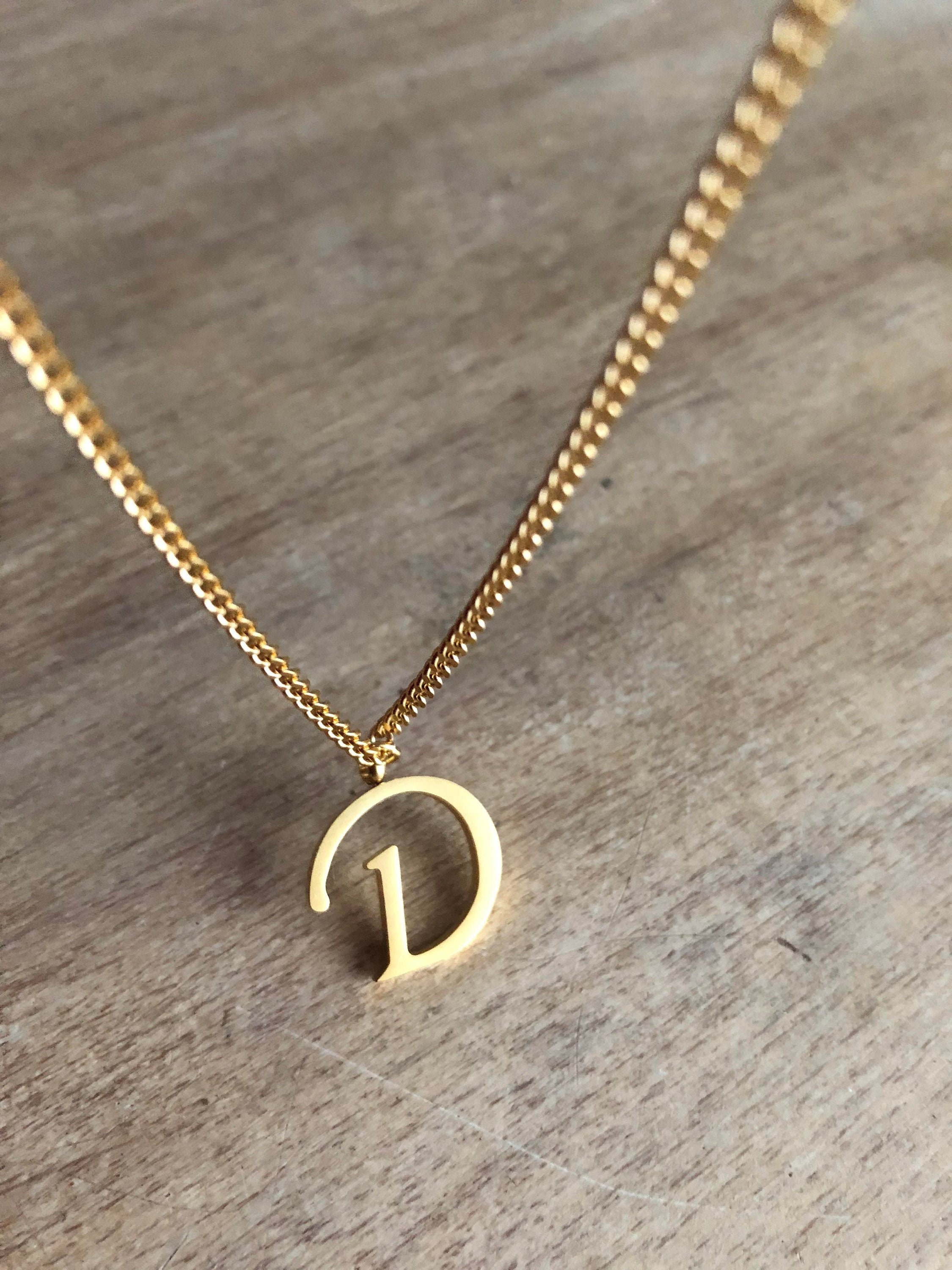Classic Design Stainless Steel D-Letter Pendant Gold Color Necklace New  Fashion Jewelry Party Women's Fade Resistant Accessories - AliExpress