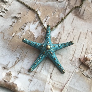 Starfish necklace, ocean jewelry, Mermaid necklace, Nautical jewelry, sea animal necklace, beach jewelry, Ariel necklace, little mermaid