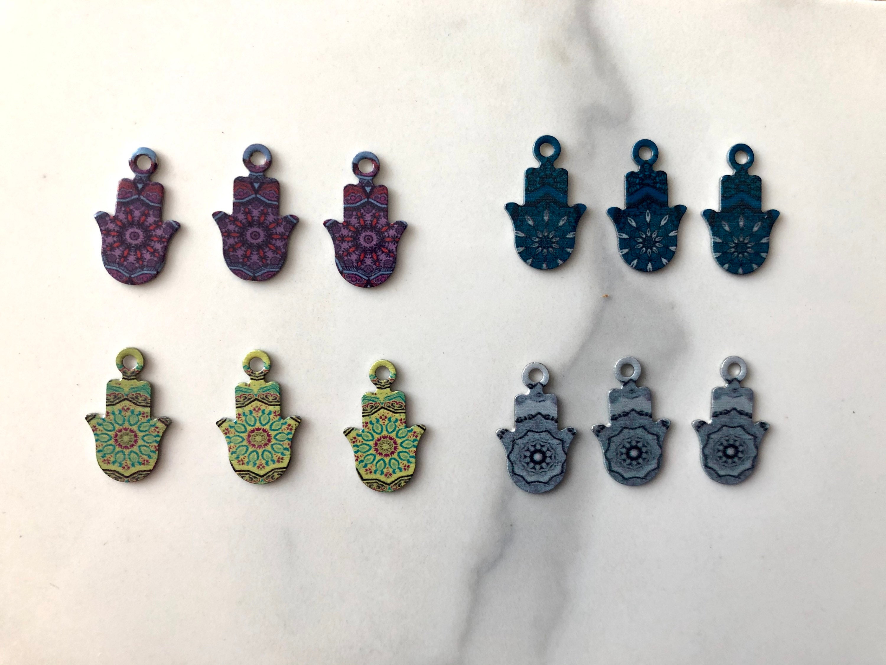 Tiny Hamsa Charm Evil Eye Charm Jewelry Making Jewelry Etsy Canada
