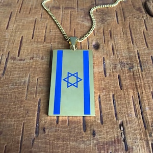 イスラエル国旗ネックレス、ダビデの星ネックレス、マゲン・ダビデのチャーム、ユダヤ教ジュエリー、ユダヤのシンボル、バル・ミツバ、イスラエル、ハムサネックレス