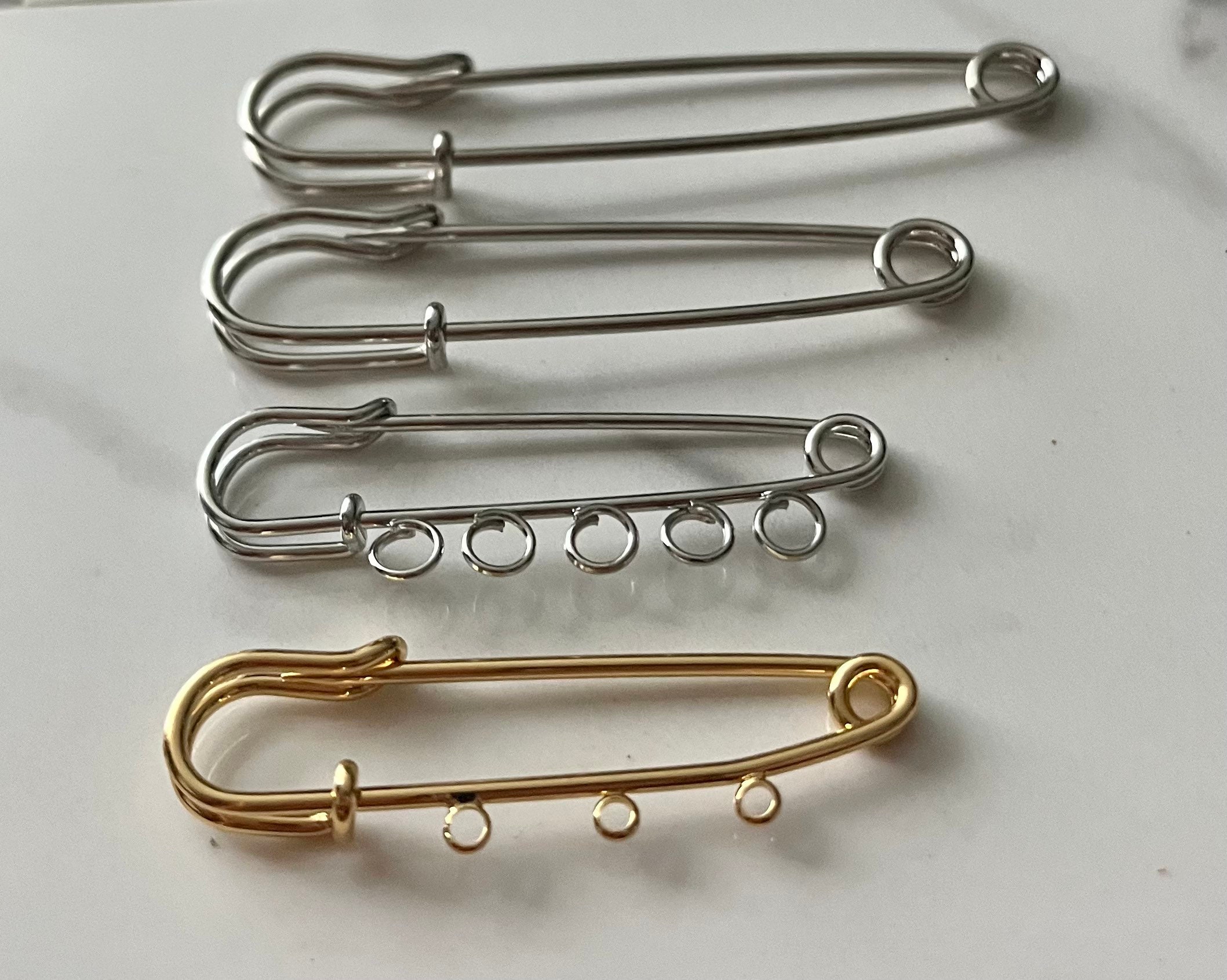 Large Safety Pins, Pin Charms Kilt Pins Safety Pin Brooch Pin Bar Pins  Snail Scrolled Jewelry Findings 30pcs -  Israel