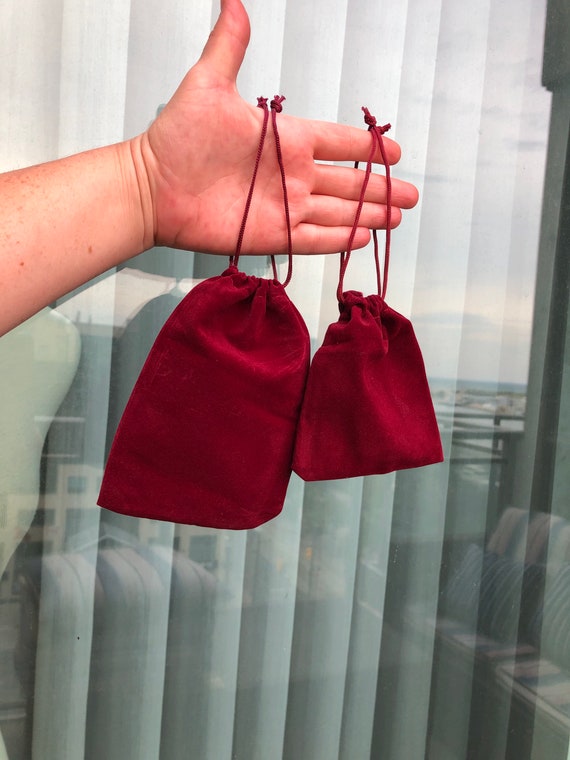 Velvet Drawstring Bags, 25/50/100 Packs Jewelry Bag Pouches Small Candy  Ring Bags Christmas Party Wedding Souvenir Gift Bags