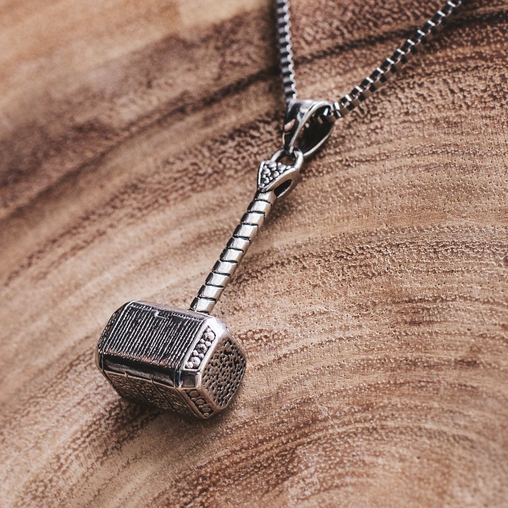 Mens necklace. Paracord necklace with beads. Mens Choker. Mjolnir neck –  KNOT-finds