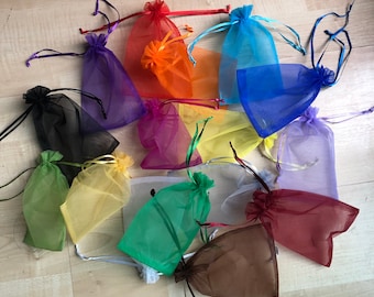 Organza bags, small silky bags, Christmas wrapping, gift bags, jewelry bags, jewelry making, favor bags, DIY jewelry, bulk order, craft