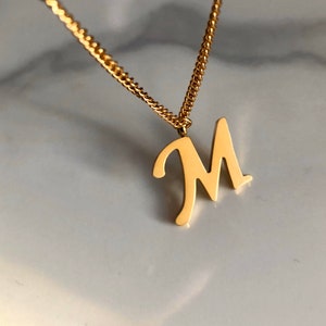 Letter m necklace Etsy