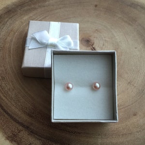 Pearl stud earrings, Natural pearl earrings, Freshwater pearl studs, Pink Pearl earrings, Christmas gift , Kids earrings, Christmass gift