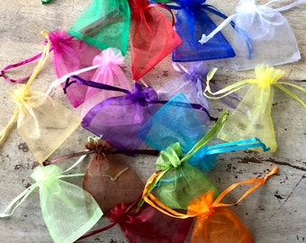 Organza bags, small silky bags, christmas wrapping, gift bags, jewelry bags, jewelry making, favour bags, DIY jewelry, bulk order, craft