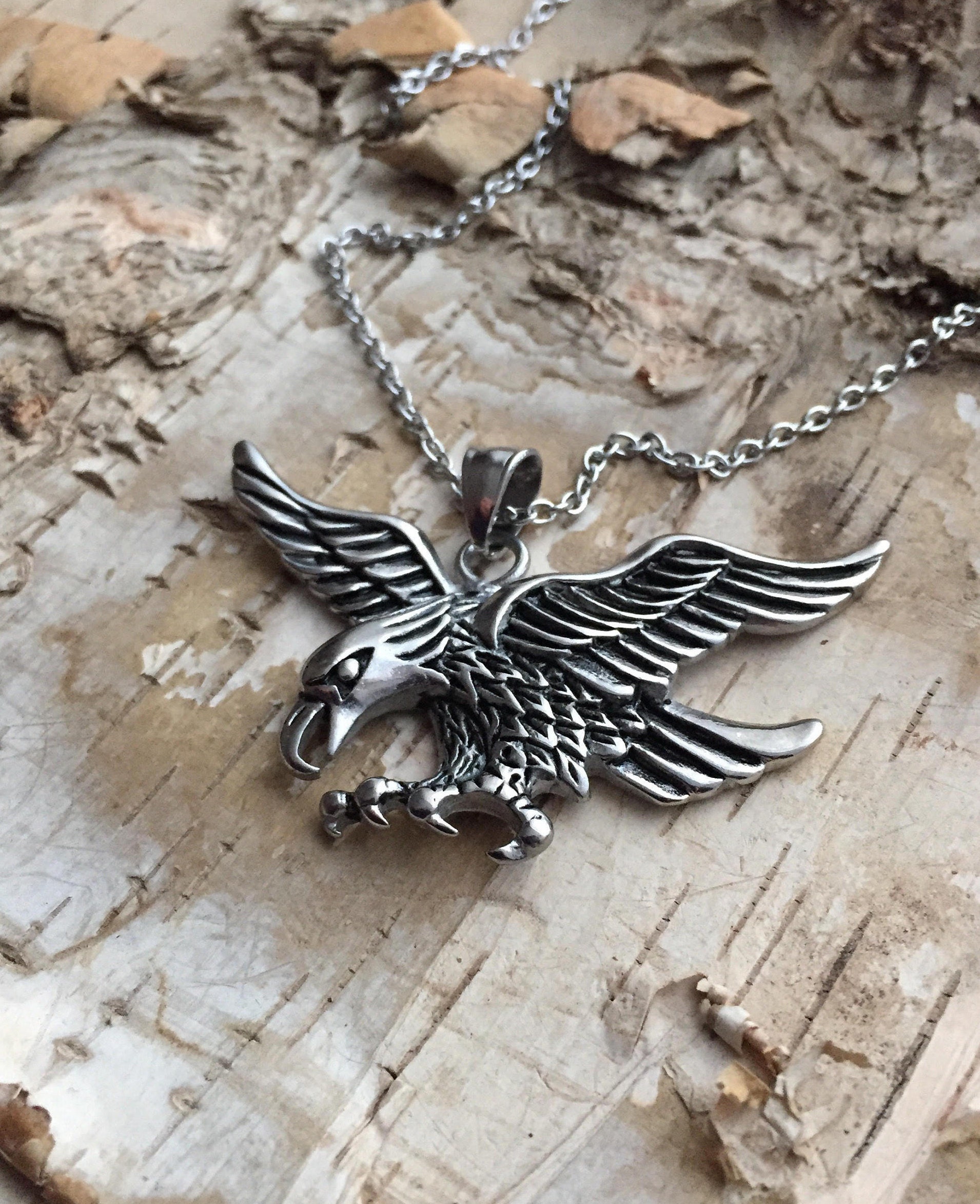 Eagle necklace Native american jewelry Viking necklace bird Etsy