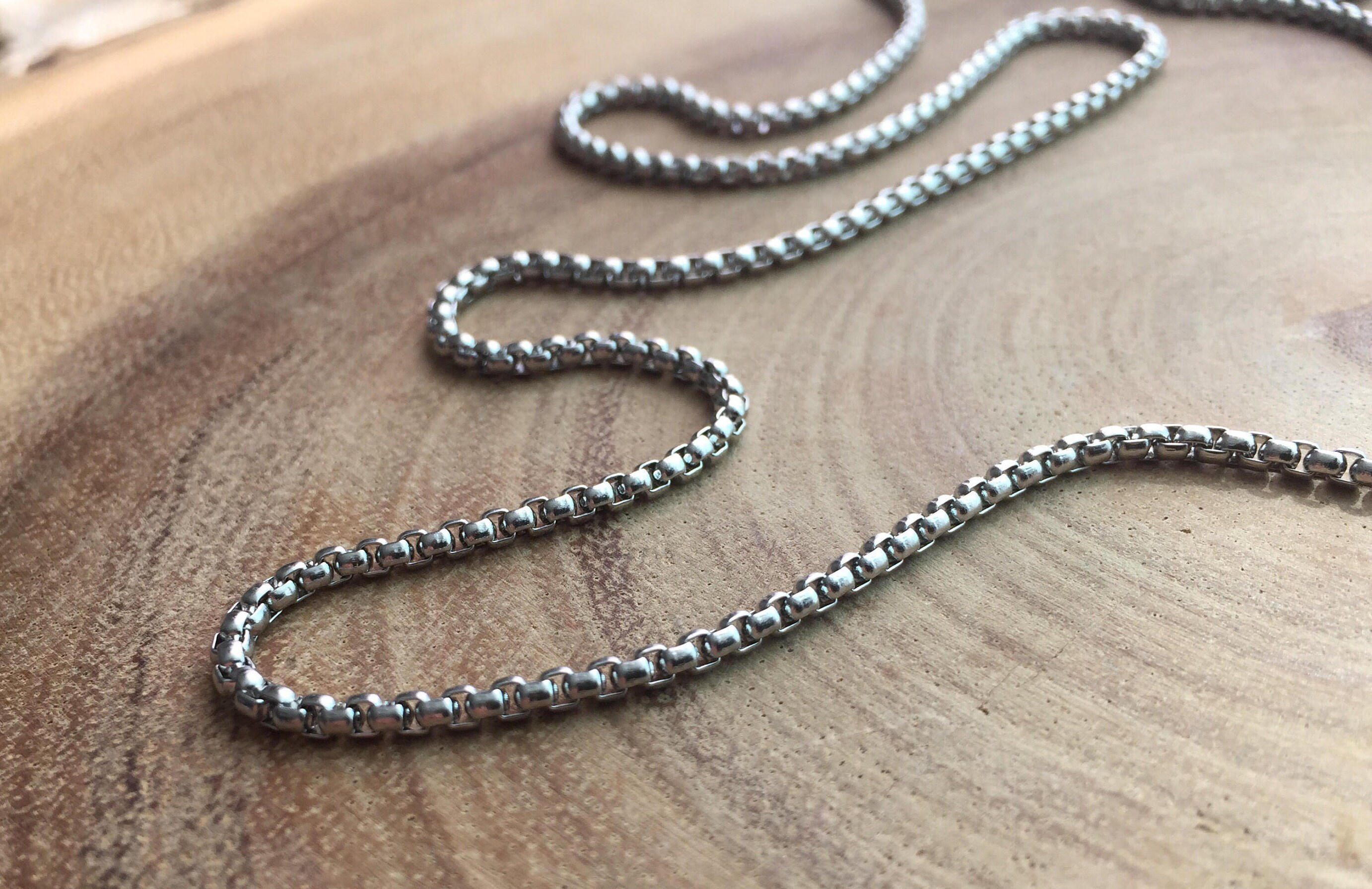 Chain Necklace, Chain for Man, Stainless Steel Chain, Box