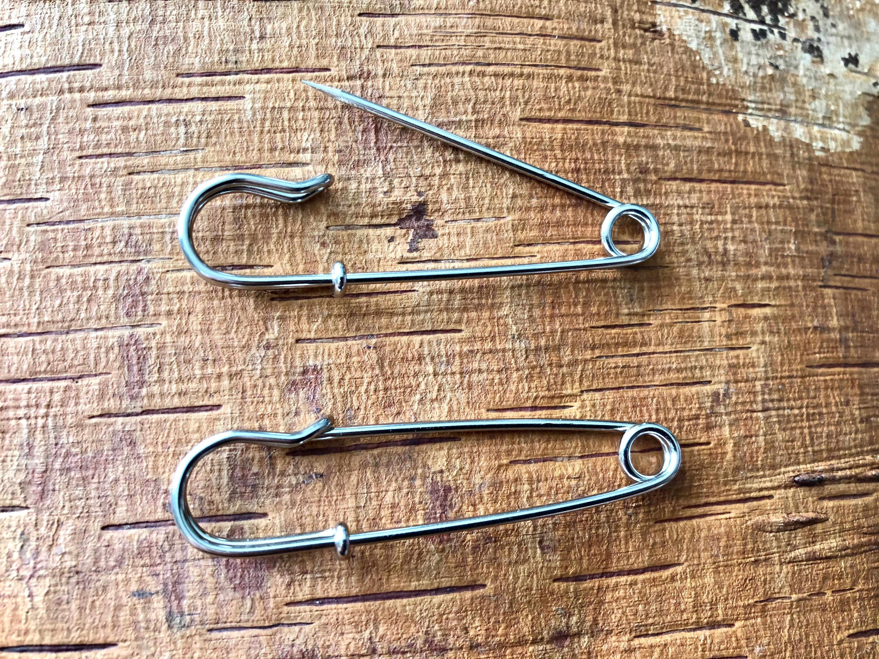 Safety Pin Brooch With Loops For Crafting Charms Accessories Findings –  Athenian Fashions Inc.