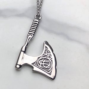 Viking jewelry, viking ax, Thor hammer, viking talisman, Mjolnir,  jewelry, Viking axe, mens jewelry, military necklace, Warrior
