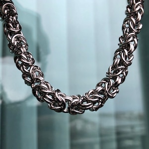 Man jewelry, chunky chain, stainless steel chain, Box chain, byzantine necklace, mens jewelry, 5 mm chain, chain for woman, chain bracelet
