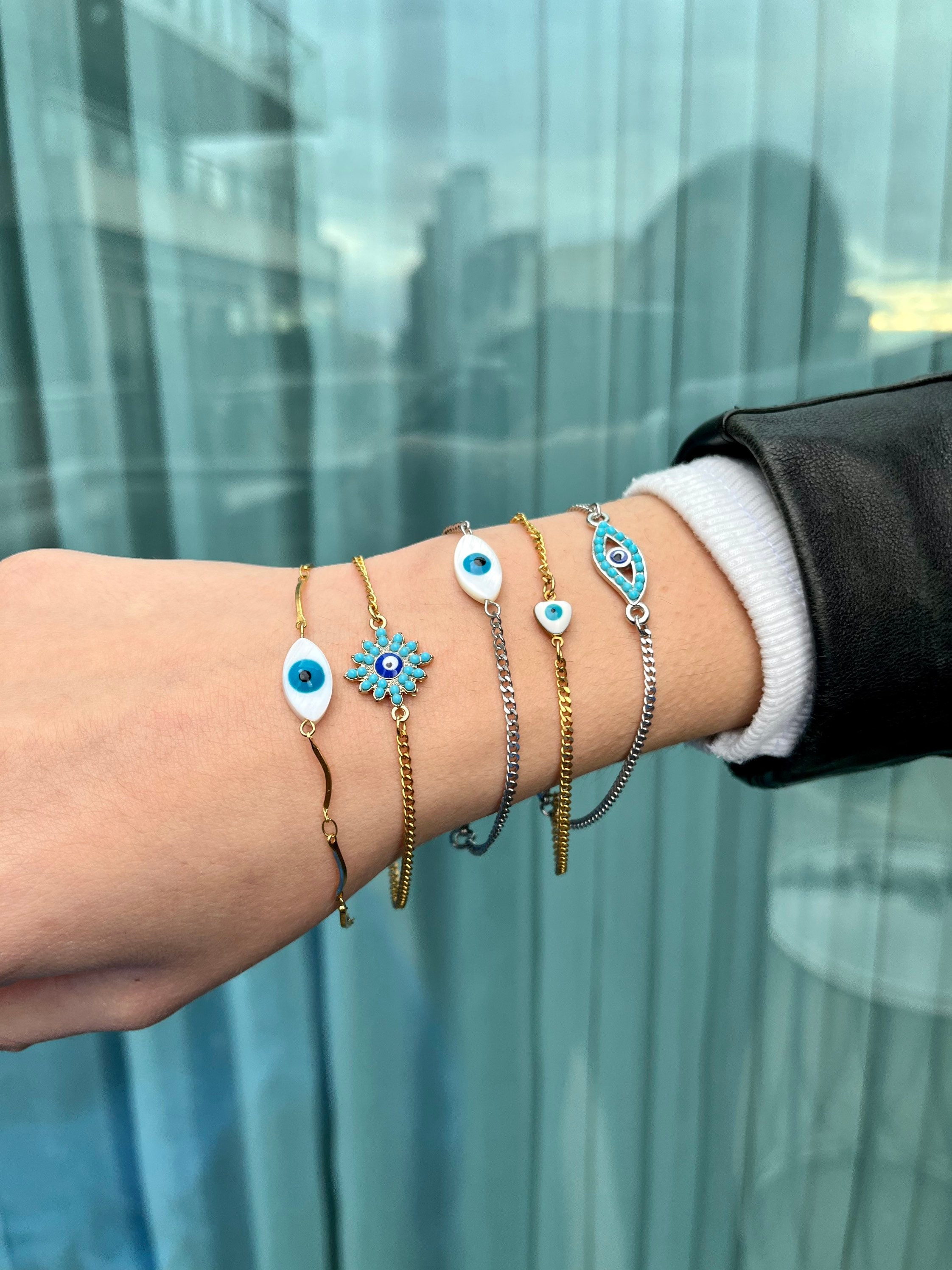 Bohemian Finger Chain Bracelet, Turquoise Bead, Silver Bracelet, Gypsy –  Hayati London