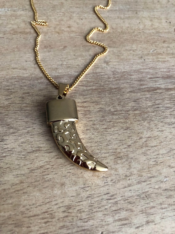 Collana vintage da uomo in acciaio inossidabile con ciondolo