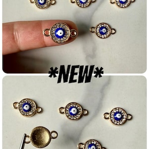 Böses Auge Stecker, bösen Blick Charme, Strass, Emaille bösen Blick Charme, türkisch bösen Blick, Schmuckzubehör, DIY Schmuck, jüdischen Charme,