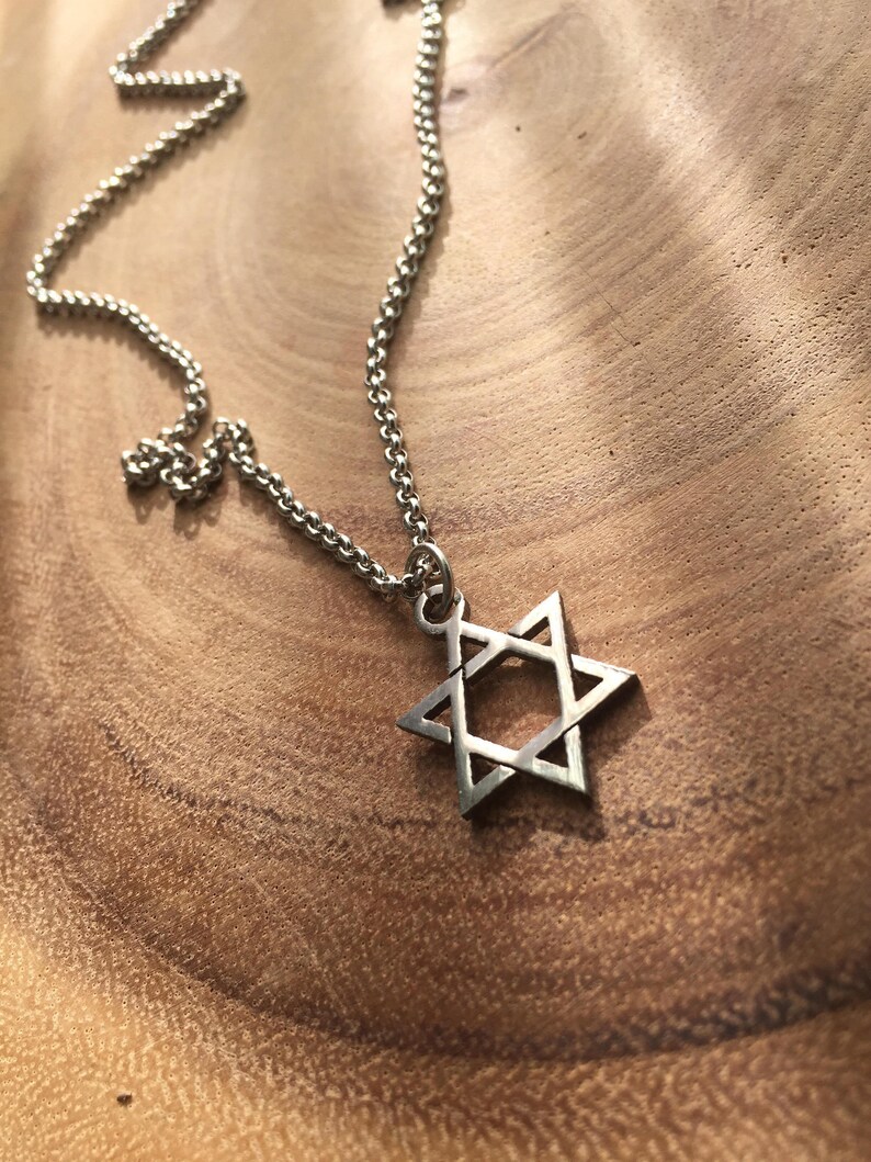 Star of David Necklace Magen David Jewelry Men's Etsy Canada