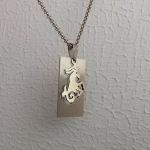 Capricorn necklace, zodiac jewelry, Astrology pendant, January birthday, December birthday, Capricorn pendant image 4