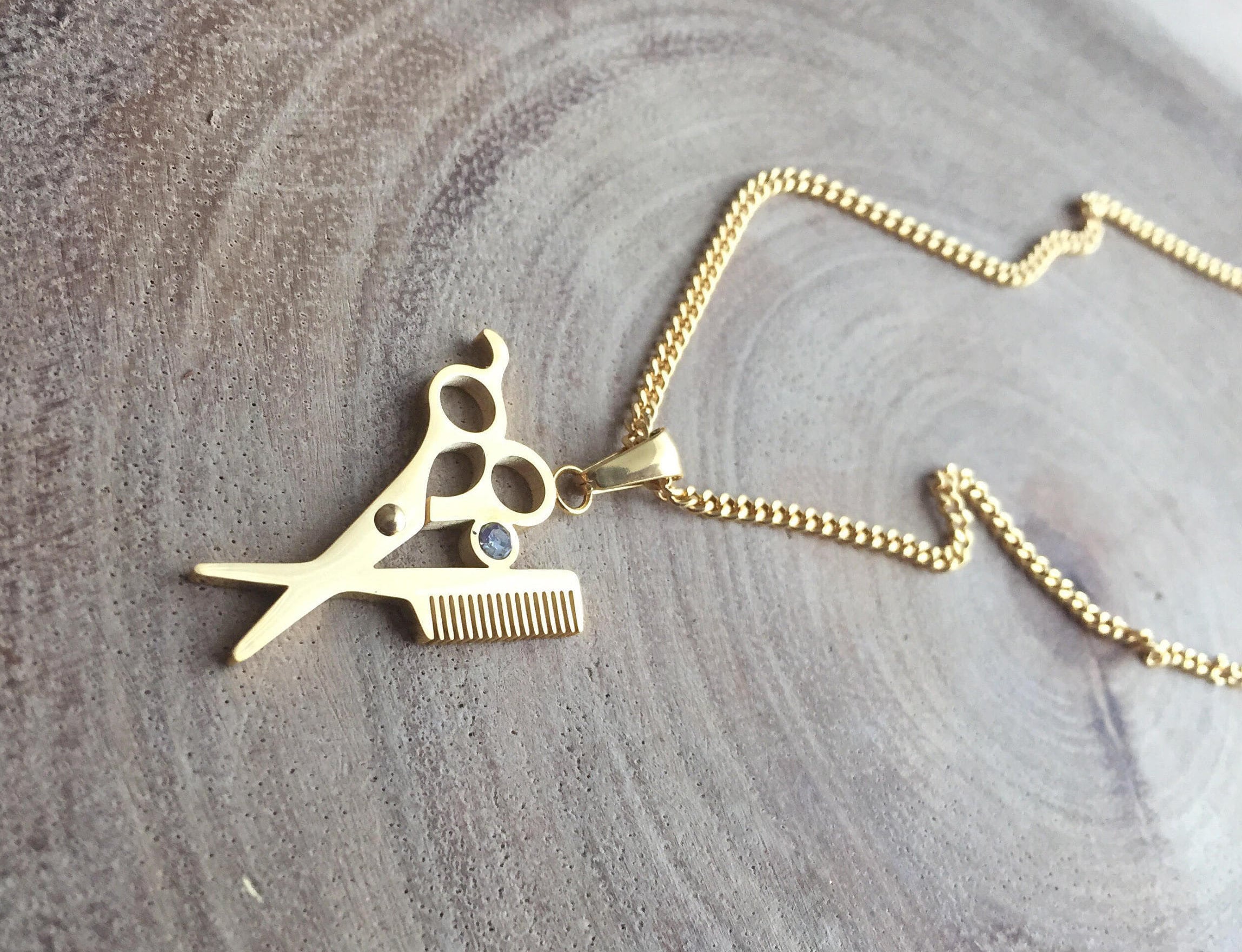 Scissors Pendant, Scissors Necklace, Hairdresser Jewelry