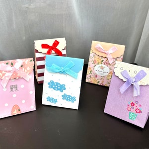 Sac cadeau en papier, petite pochette en papier, pochette cadeau ruban, pochette cadeau noeud papillon, emballage de Noël, pochettes cadeaux, pochette cadeau, pochette cadeau rose, baby shower