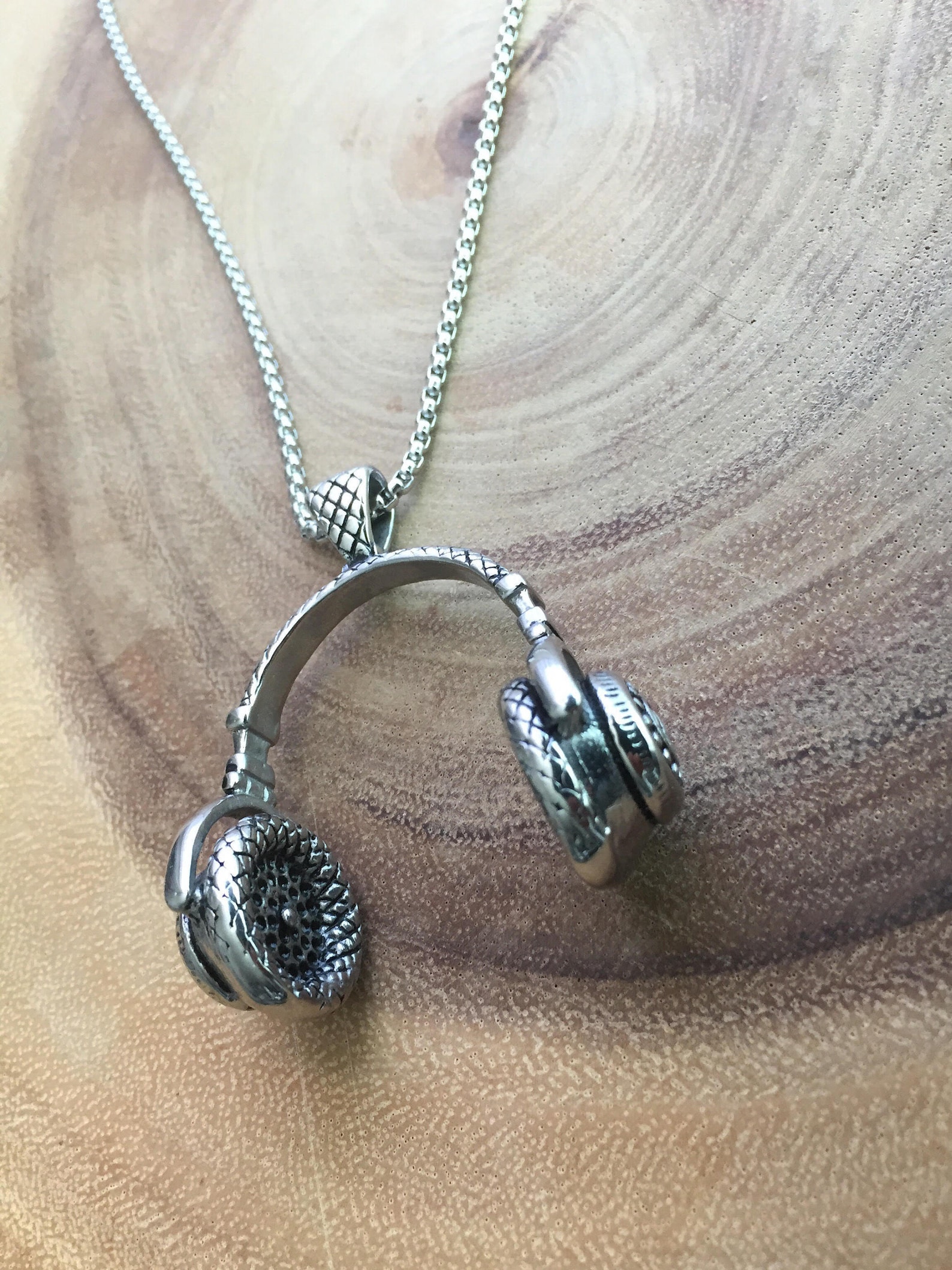 DJ headset necklace music necklace headphone pendant Etsy