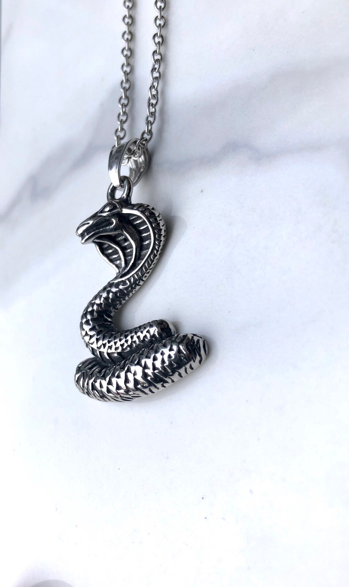 Cobra necklace Snake jewelry king cobra gold cobra Python | Etsy