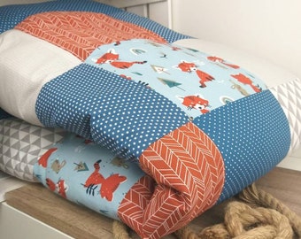 mint green Crab blanket children/'s blanket blanket baby blanket up to 140 x 140 cm with name personalized green