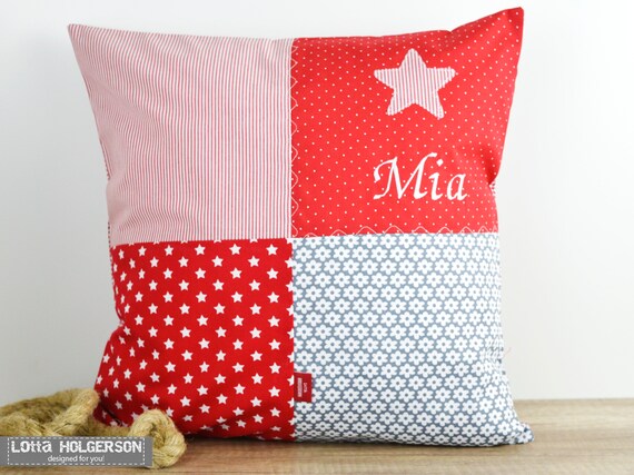 Patchwork Pillow Cover Pillows With Names Child Pillow Pillows Etsy
