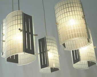 Mid Century Design Cascade Pendant Light, Hanging Lamp, Kinkeldey
