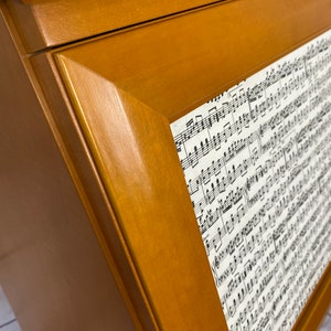 Playful bureau, desk, chest of drawers in country house style with sheet music image 4