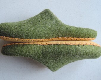 Filzschuhe/ Filzschuhe/ Pantoffelschuhe/ gefilzte Hausschuhe/ Hausschuhe Frauen/ Wollclogs