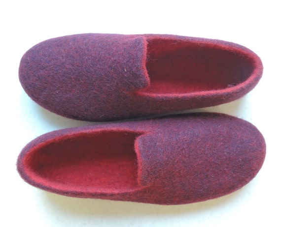 Gefilzte Wolle Hausschuhe Fur Manner Herren Hausschuhe Etsy