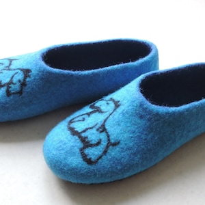 Scottish terrier - felted dog slippers/