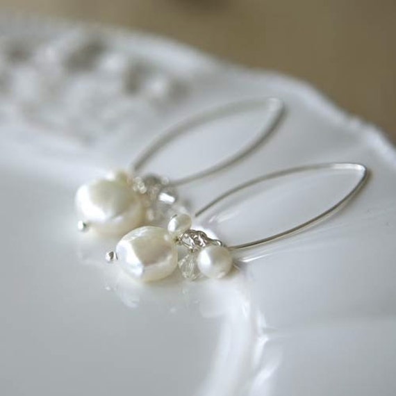 Pearl Cluster Earrings