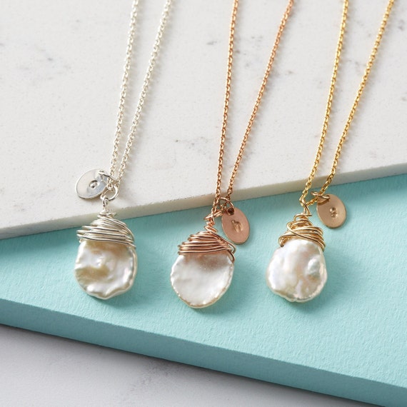 Personalised keishi pearl necklace