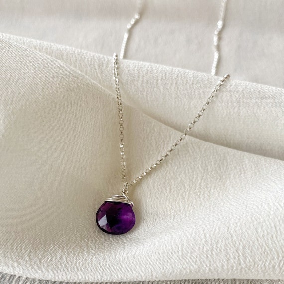 Purple amethyst necklace