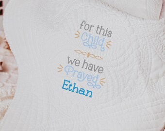 Personalized Embroidered Baby Blanket For A Boy