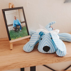 Keepsake Dog, Dog Made From Clothing, Memorial Animal, Memory Dog , Memorial Gift image 1