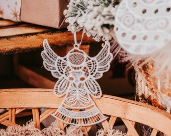 Lace Angel Ornament, Christmas Ornament, Christmas Decor, Family Gift