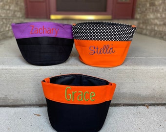 Personalized Halloween Bucket, Trick or Treat Bag, Halloween Bag, Gift For Kid
