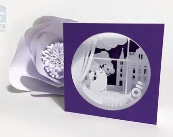 Papercut Template Tunnel Card Be Stronger Instant Download Etsy
