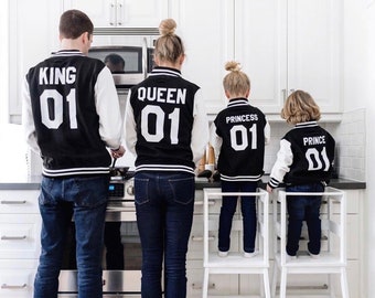 Varsity Jacket, Family Varsity Jackets, King Queen Varsity Jackets, Prince Princess Varsity Jackets, Custom number, UNISEX