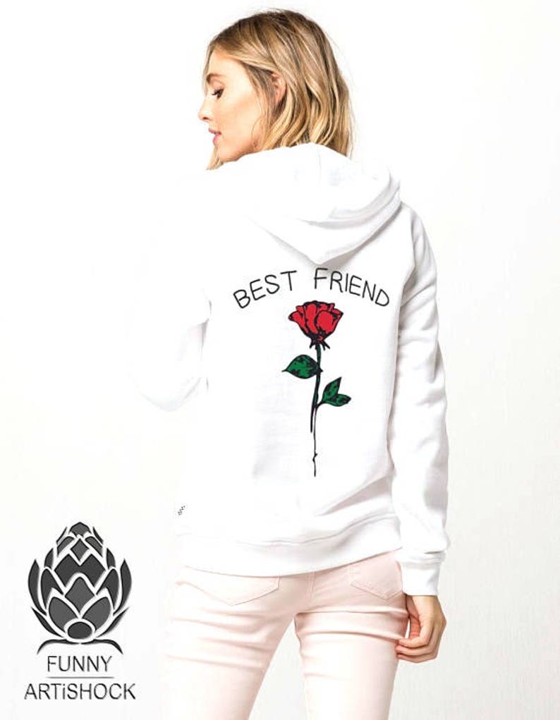 BEST FRIEND Couples Hoodies, Best friend sister, Hoodies for couples, Matching Couple Sweaters, BFF Hoodies, Christmas sweater image 2