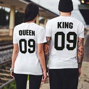 King Queen Tshirt Etsy UK