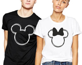 Disney Family Shirt, Family Disney world Shirt, Mickey Couple Shirt, Mickey Sketch Shirt, Minnie  Shirt