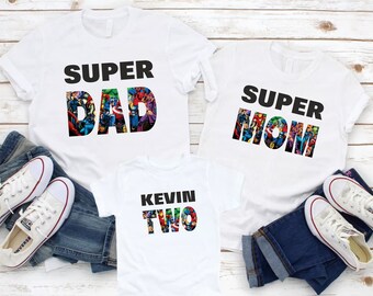 Superhero Shirt, Superhero Birthday Party, Birthday Superhero, Matching Family T-Shirt, Superhero Family Shirt, Superhero Custom Shirt